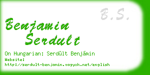 benjamin serdult business card